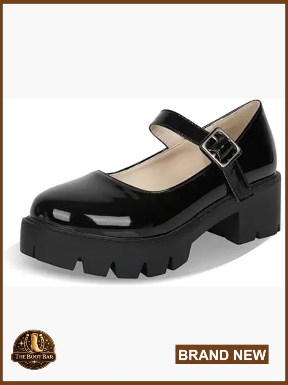 Platform Chunky Block Mary Janes Punk Goth Uniform Dress Shoes